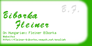 biborka fleiner business card